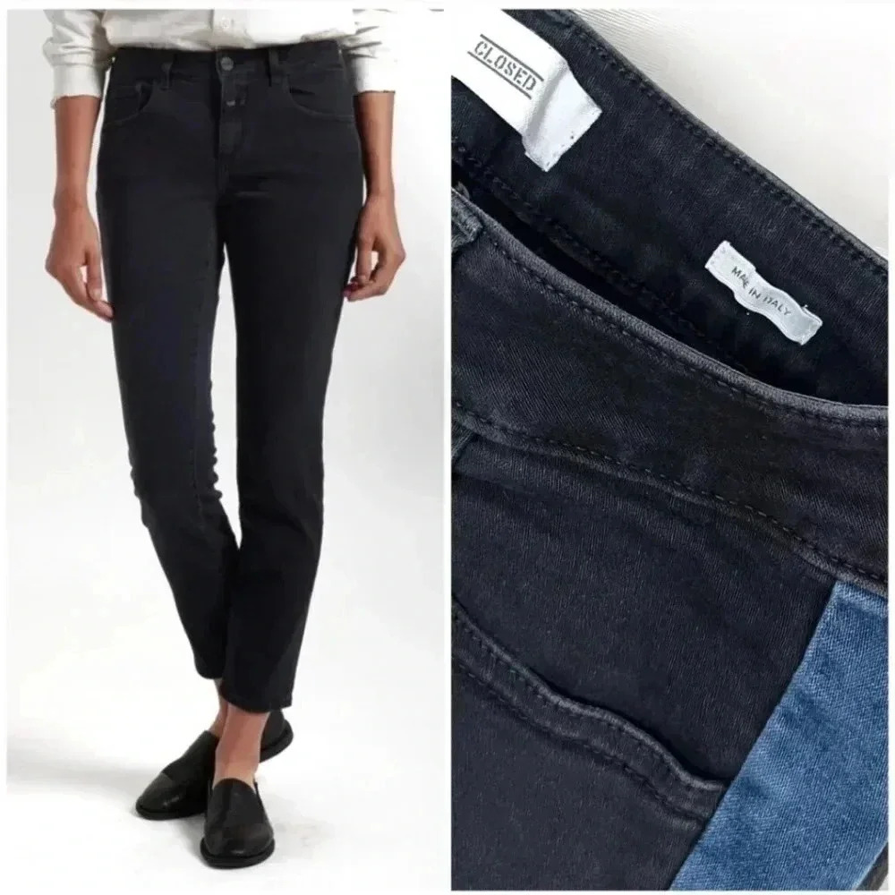 5/$100 CLOSED Baker 1820 Two Tone Denim Italy